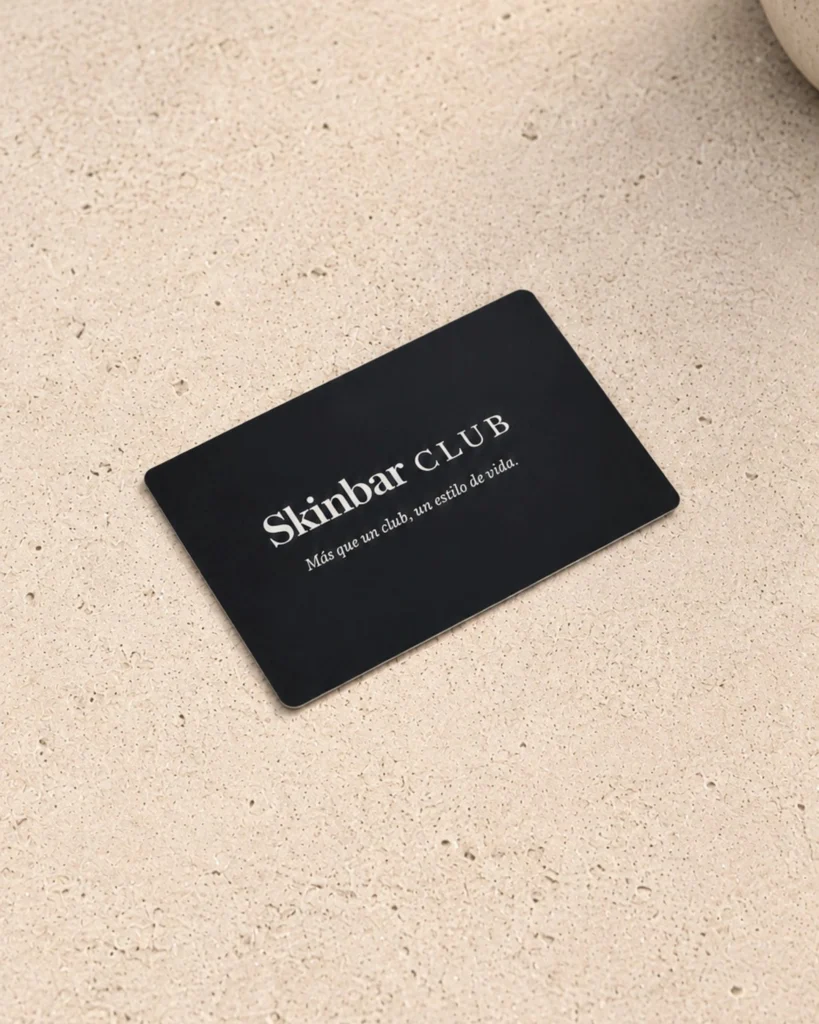 tarjeta membresia skinbar